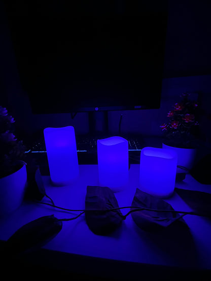 Velas led multicolor