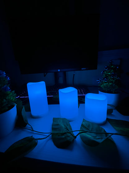 Velas led multicolor