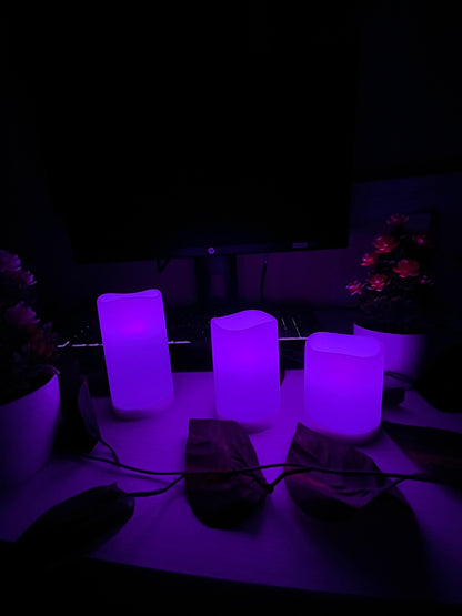 Velas led multicolor