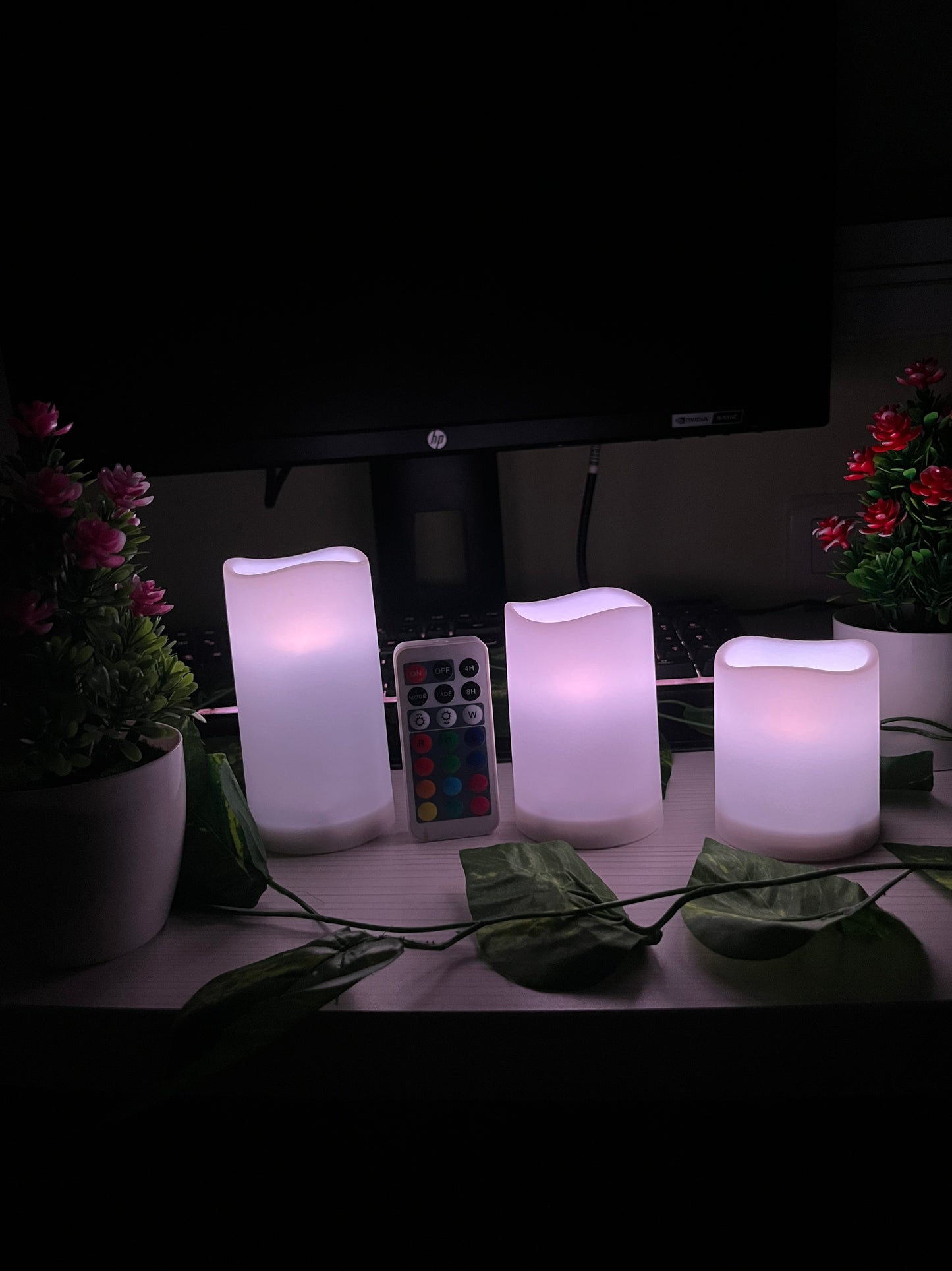 Velas led multicolor