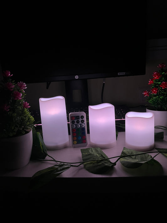 Velas led multicolor